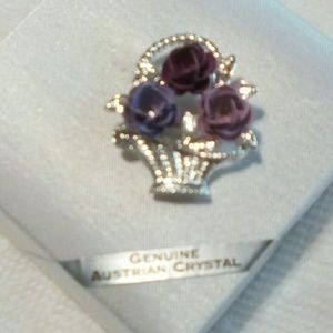 Genuine Austrian crystal brooch